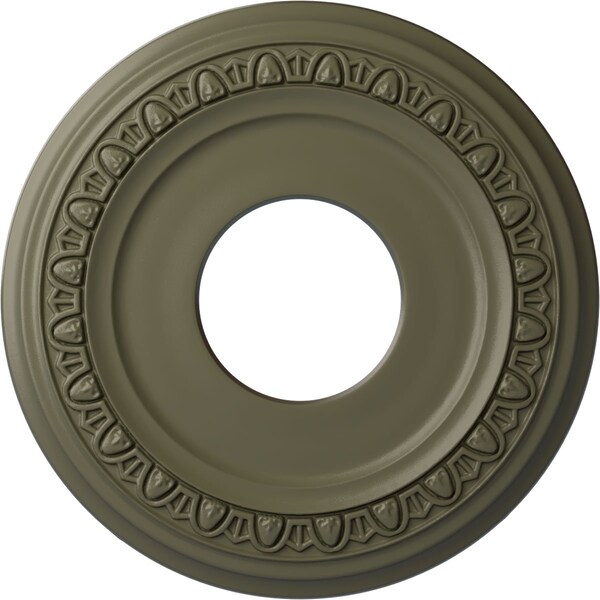 Ekena Millwork Jackson Ceiling Medallion (Fits Canopies up to 7 3/8"), 12 1/4"OD x 4"ID x 1 1/8"P, Spartan Stone CM12JASSF - main